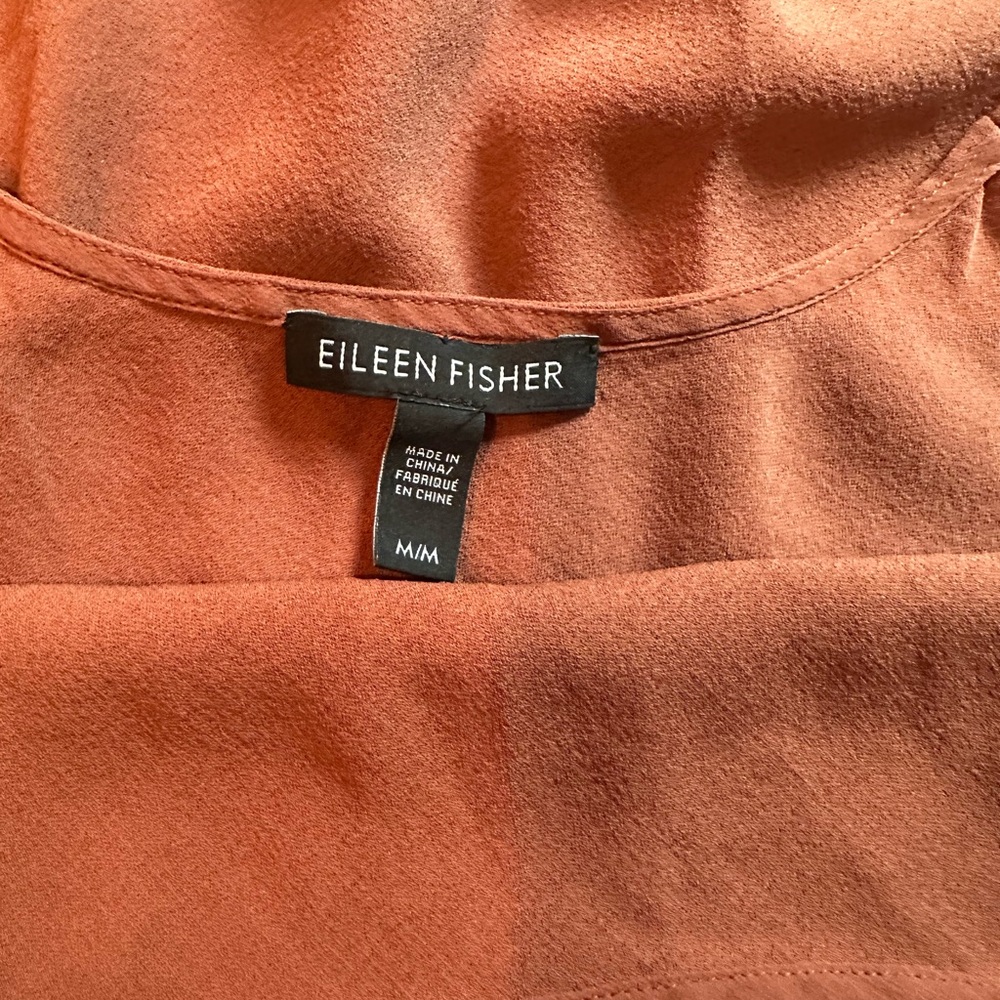 Eileen Fisher Sleeveless Midi Dress in Warm Rust - Picture 4 of 4